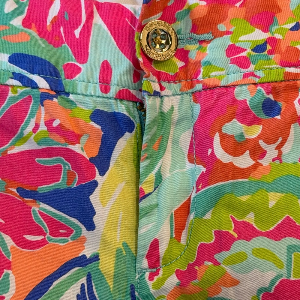 Lilly Pulitzer The Callahan Floral Print Cotton Short Women’s Size 8 Multicolor - Picture 2 of 5